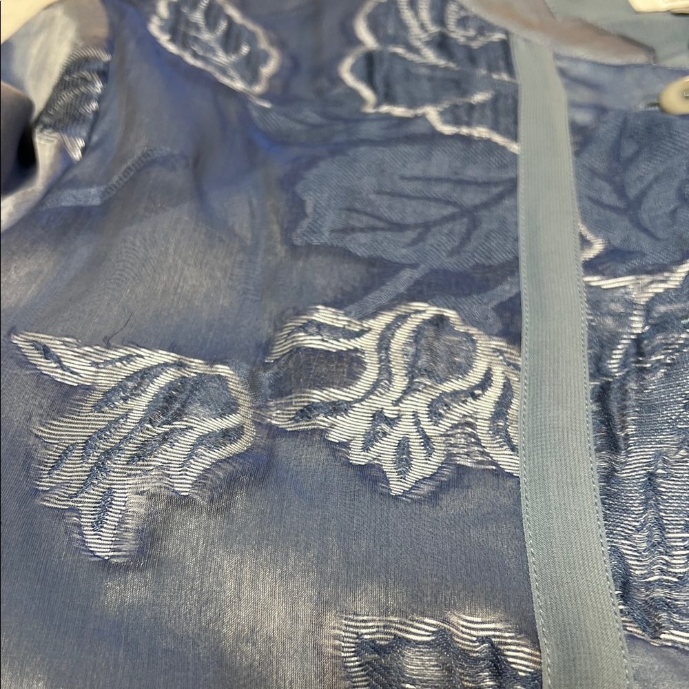 Armani Collezioni Blue Floral Women's Blazer Women’s Sz. 10 - Picture 10 of 11